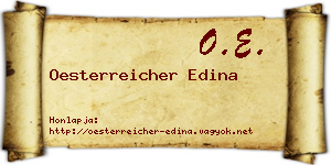 Oesterreicher Edina névjegykártya